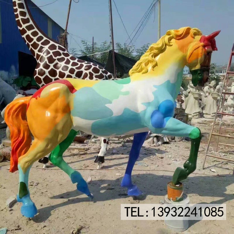 玻璃钢动物雕塑仿真彩绘雕塑厂家