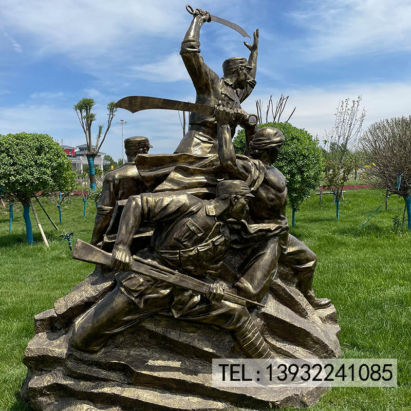 铜雕红军人物革命雕塑制作