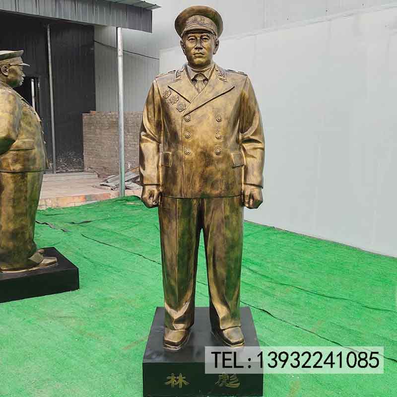 铜雕名人像林彪胸像 站像