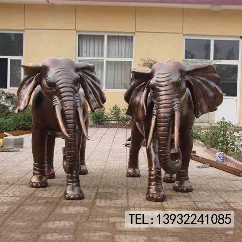 铸铜狮子大象动物雕塑锻铜雕塑
