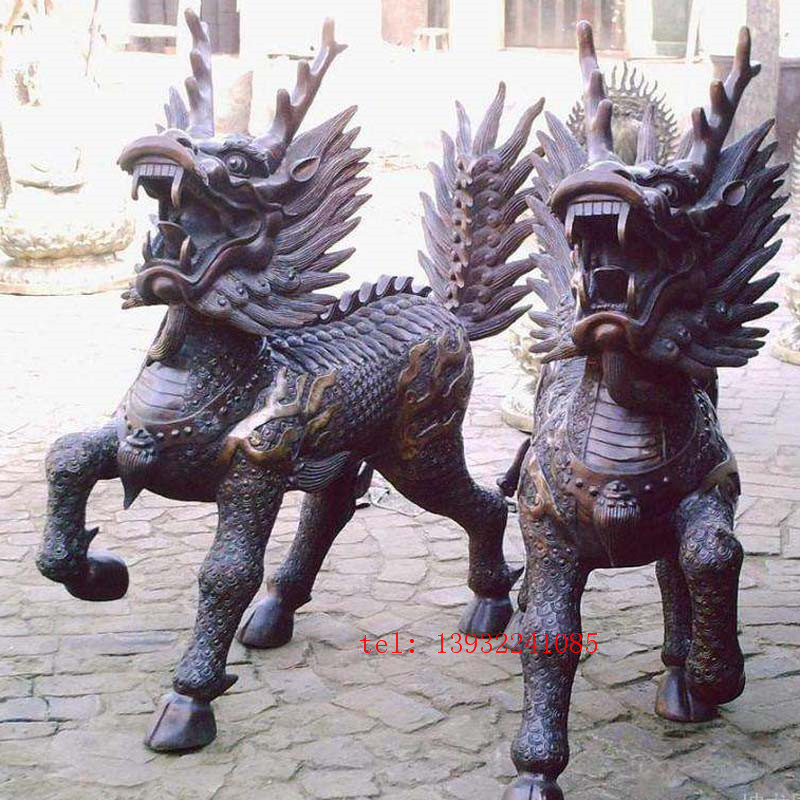 麒麟铸铜动物雕塑家居如意工艺品装饰摆件可定做