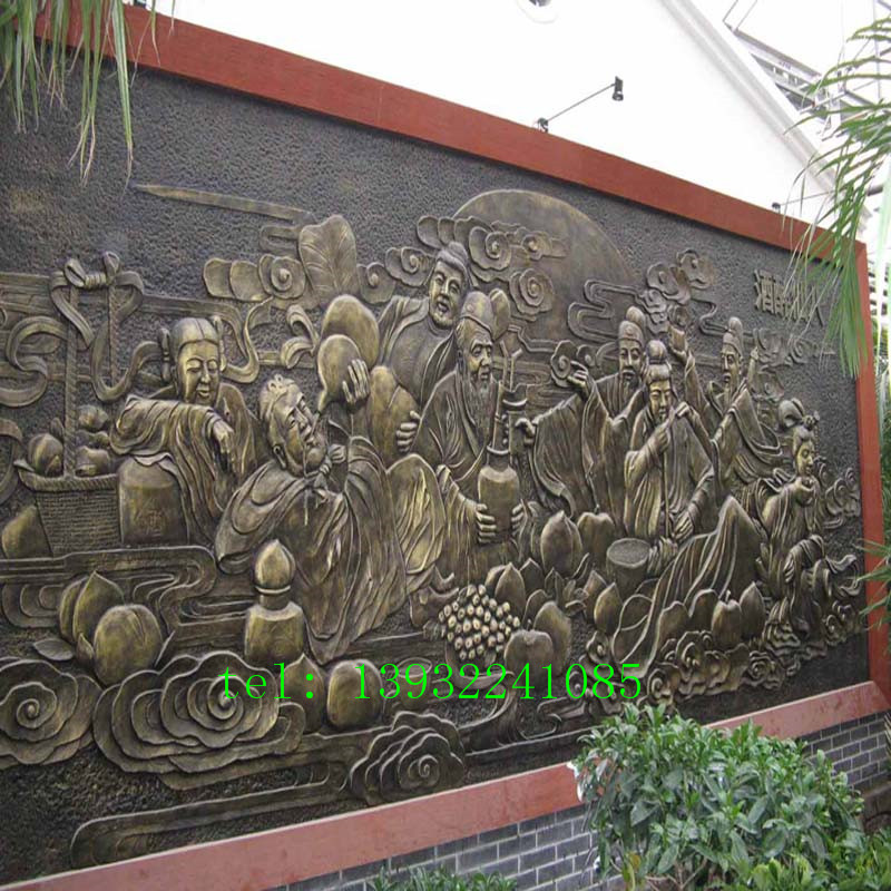 铸铜壁挂大型背景墙浮雕壁画雕塑