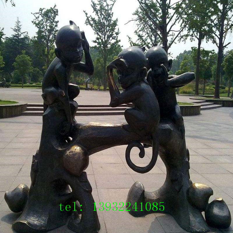 铸铜雕塑园林动物猴子雕塑摆件