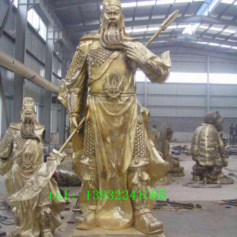 厂家定制大型做关公铜雕人物摆件铸造铜佛像雕塑