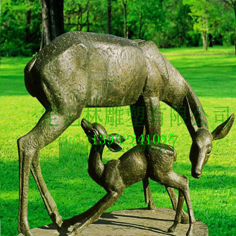 户外铜雕雕塑动物鹿摆件厂家定制