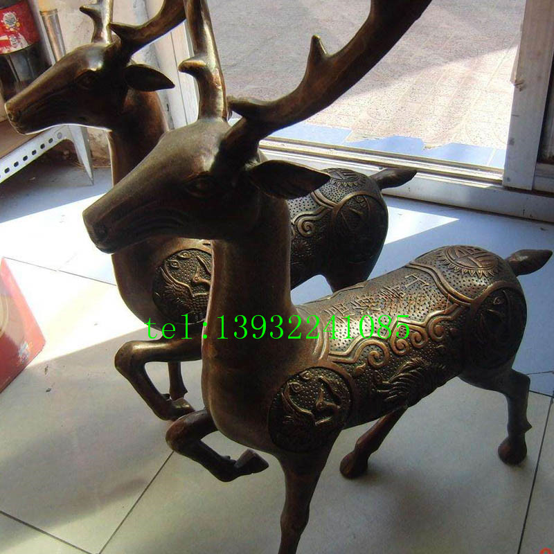 铜雕刻母子鹿雕塑公园草坪鹿雕像摆件
