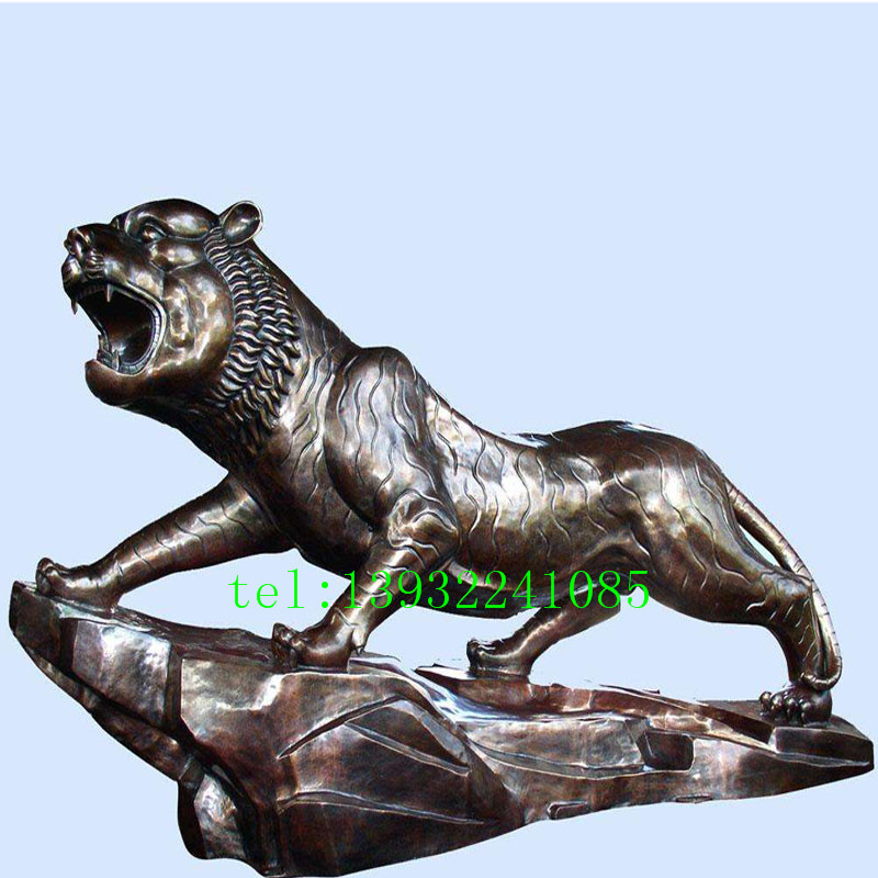高档仿真铜雕雕塑动物豹子雕塑图片