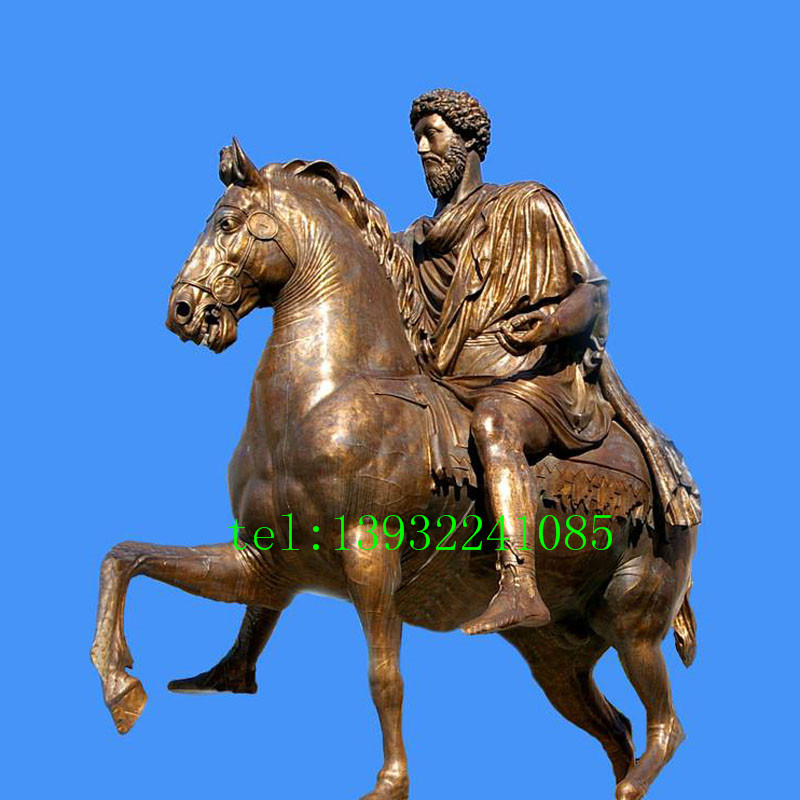 欧式战马骑士雕塑特色小镇铜雕雕塑摆件制作