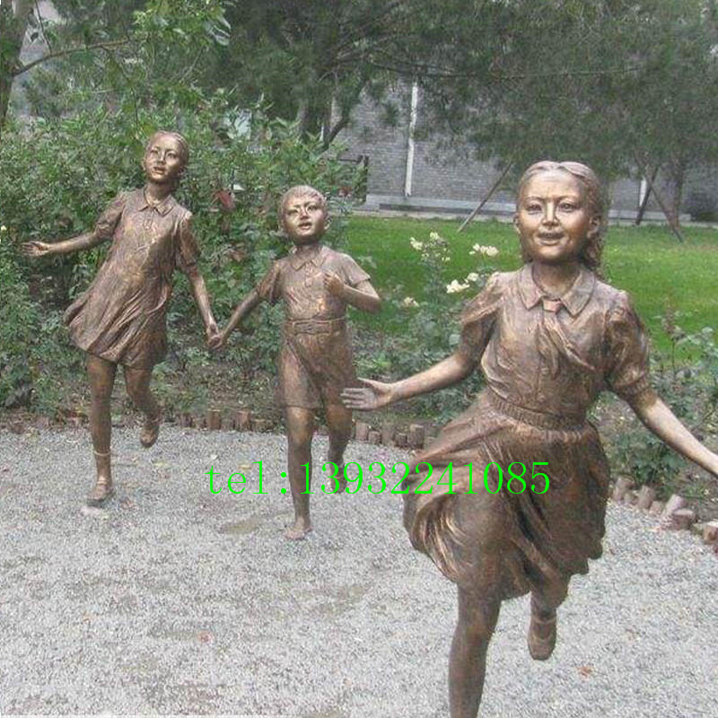 加工古镇铜雕雕塑公园广场小孩玩耍人物雕塑摆件