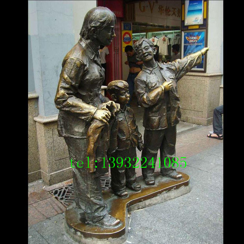曲阳铜雕雕塑商场门口人物雕塑摆件直销