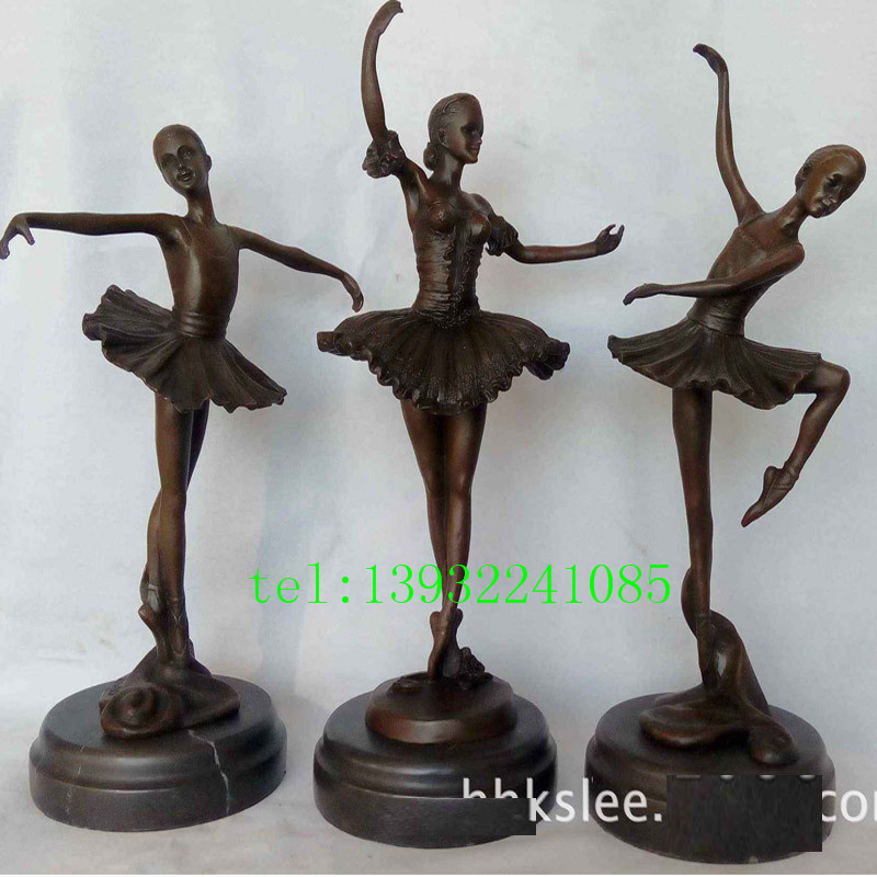 铜雕人物工艺品欧式跳舞雕塑家居饰品