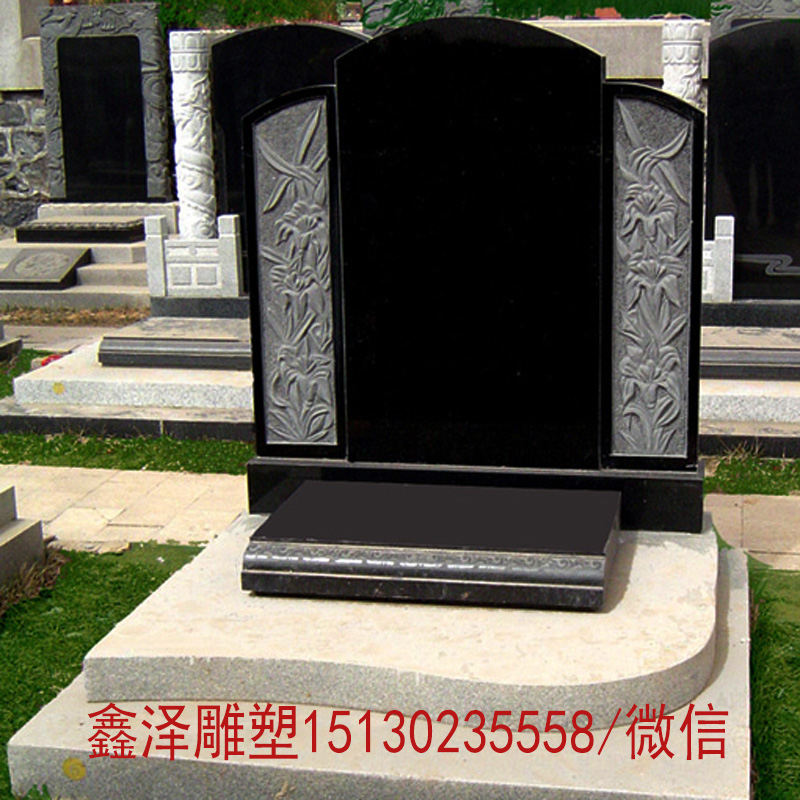 墓碑定制农村土葬户外家用中式大理石双人经济型高档豪华公墓陵园